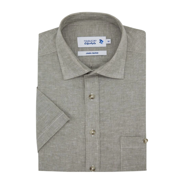 Double Two Linen/Cotton Short Sleeve Shirt
