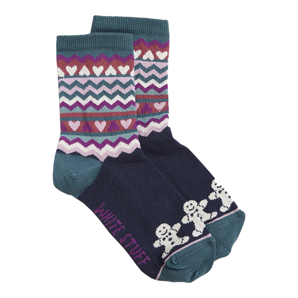 White Stuff Gingerbread Fairisle Socks