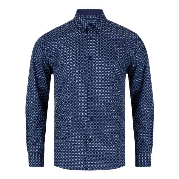 DG's Drifter Geo Circle Print Long Sleeve Button Down Shirt