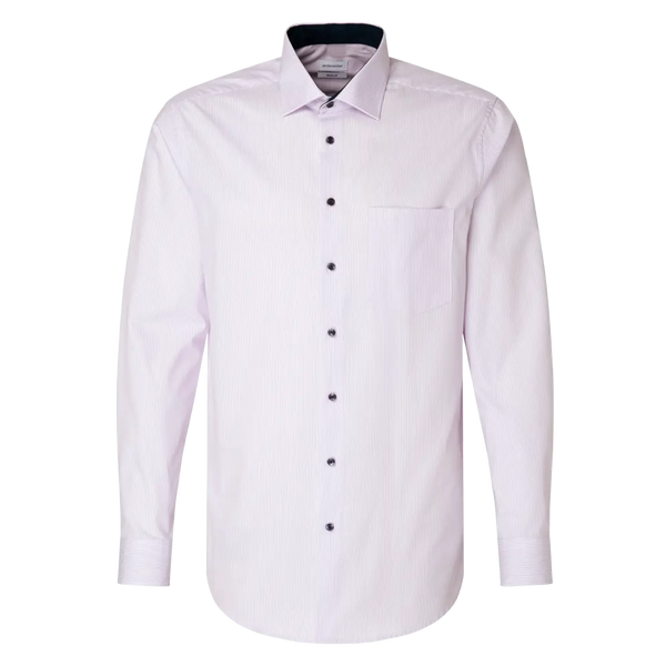 Seidensticker Long Sleeve Regular Fit Stripe Shirt With Trim for Men