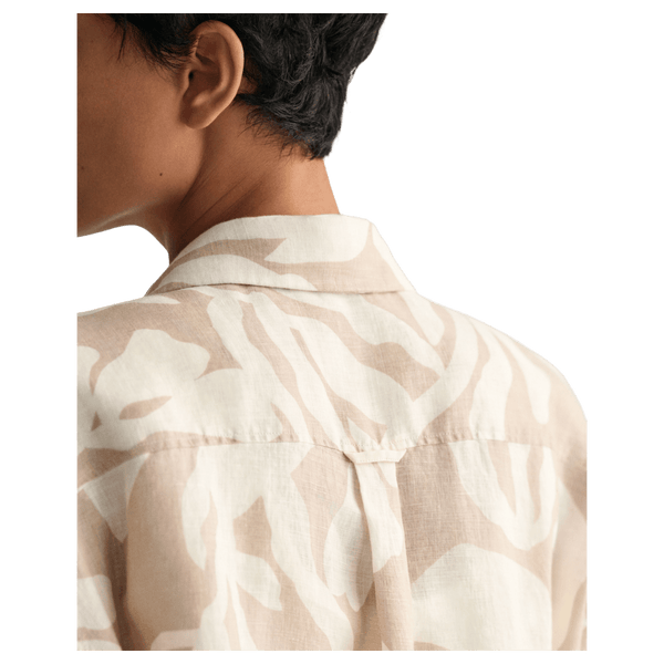 GANT Relaxed Palm Print Short Sleeve Linen Shirt