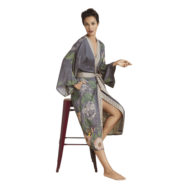 Powder Hedgerow Kimono Gown