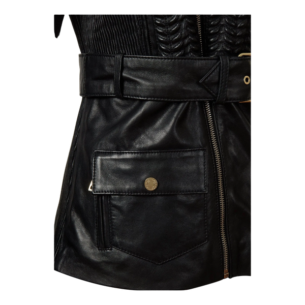 Holland Cooper Chelsea Leather Biker Jacket for Women