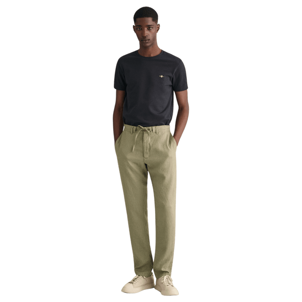 GANT Relaxed Linen Drawstring Trousers for Men