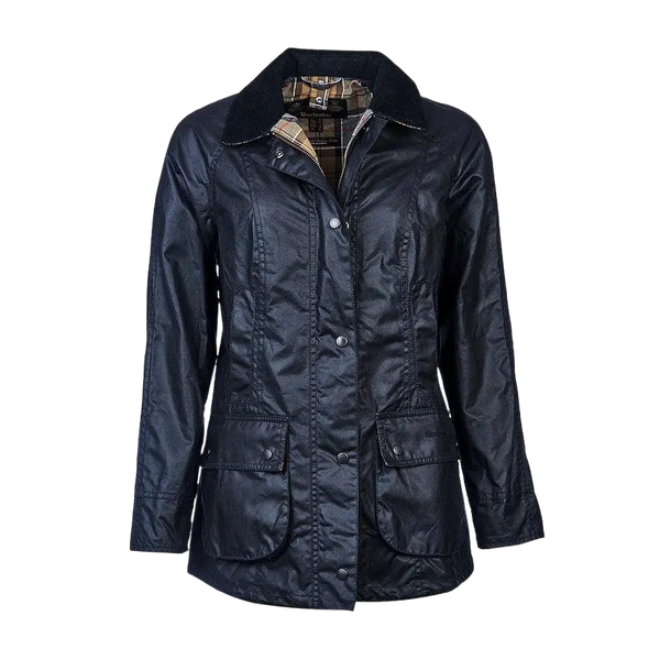 Barbour Beadnell Wax Jacket for Women in Navy