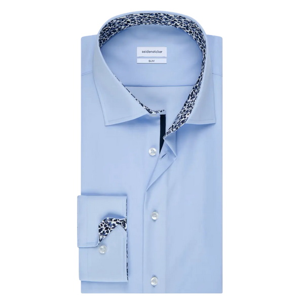 Seidensticker Long Sleeve Slim Fit Shirt With Trim