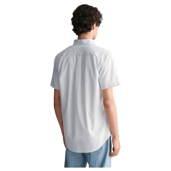 GANT Regular Fit Poplin Gingham Short Sleeve Shirt