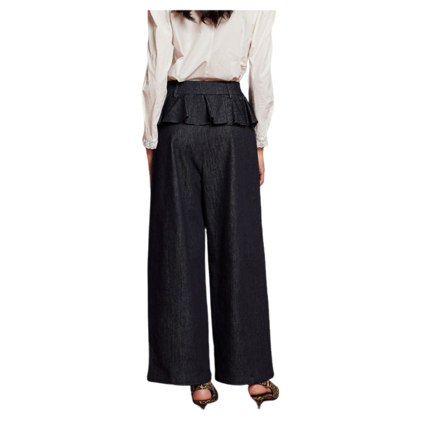 Sister Jane Curio Denim Ruffle Trousers