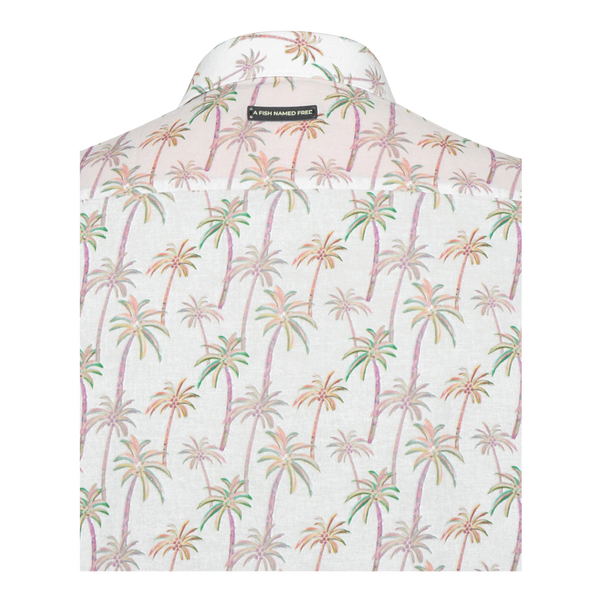 A Fish Named Fred Short Sleeve Palm Trees Shirt