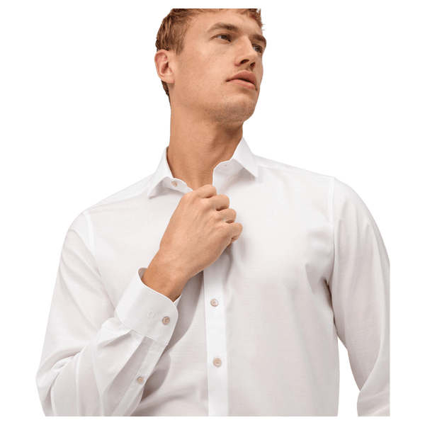 Olymp Linen Look Long Sleeve Formal Shirt