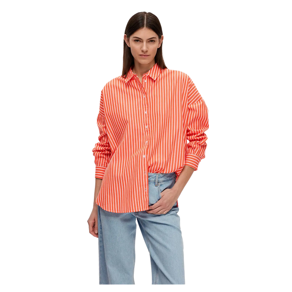 Selected Femme Emma-Sanni Long Sleeve Striped Shirt for Women