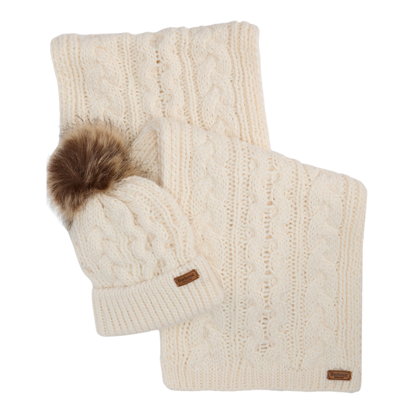 Barbour Penshaw Beanie & Scarf Gift Set