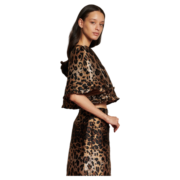 Sister Jane Suite Leopard Jacquard Top
