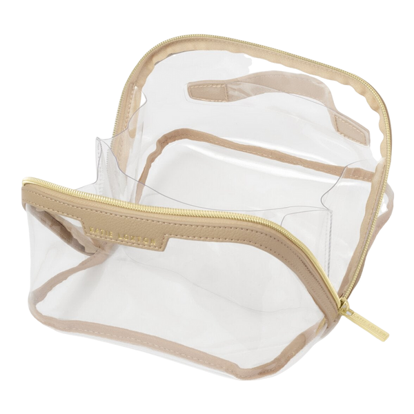 Katie Loxton Clear Make Up Bag And Wash Bag - Medium