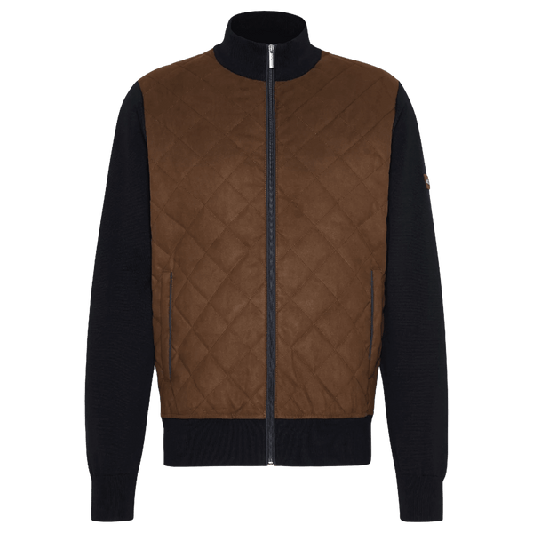 Bugatti Suede Front Zip Cardigan