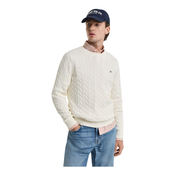 GANT Cotton Cable Knit Crew Neck