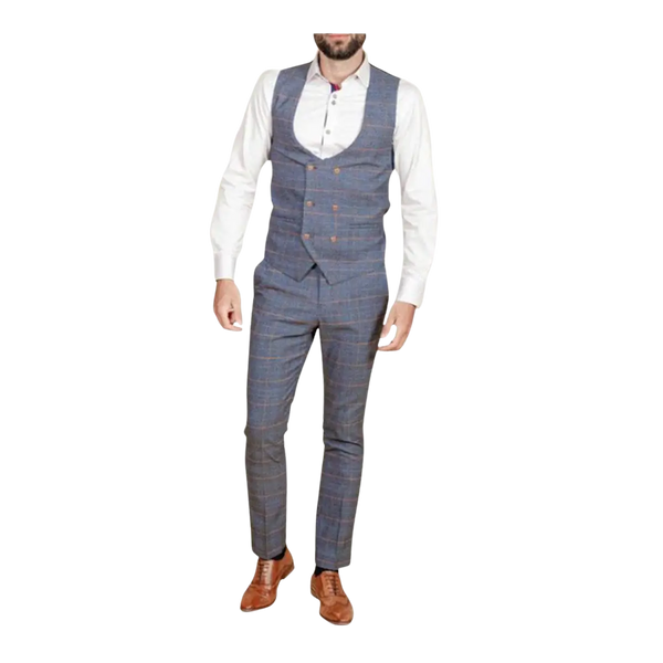 Marc Darcy Jenson Check Waistcoat for Men