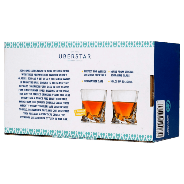 Uberstar Twisted Whisky Glasses - Set of Two