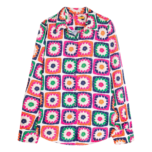 Vilagallo Gaby Crochet Print Shirt for Women