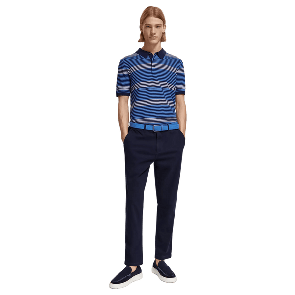 Scotch & Soda Structured Stripe Knitted Polo
