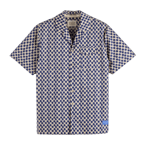 Scotch & Soda Printed Short Sleeve Shirt for Men