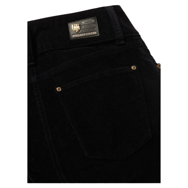 Holland Cooper High-Rise Velvet Flares for Women