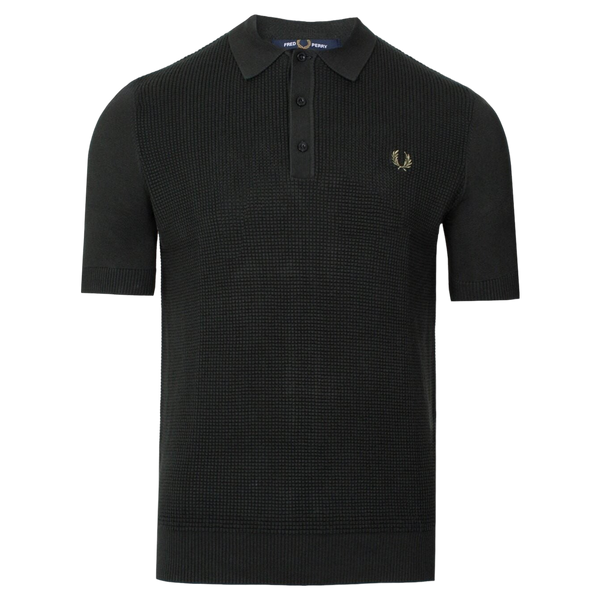 Fred Perry Waffle Stitch Waffle Polo Shirt