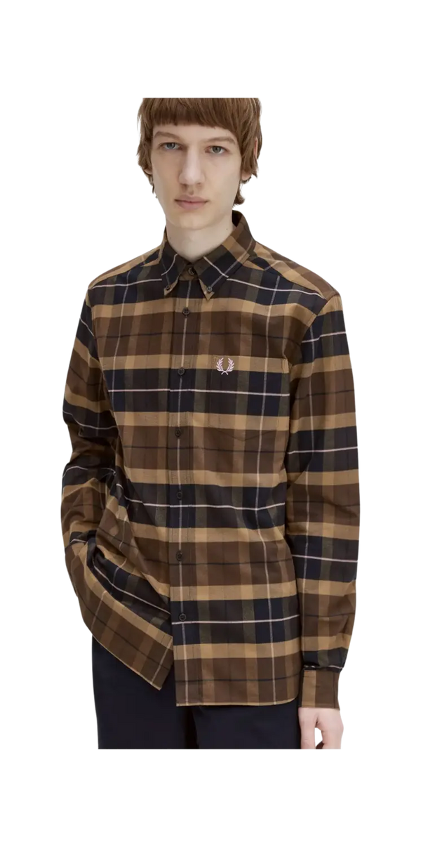 Fred Perry Brushed Tartan Long Sleeve Shirt