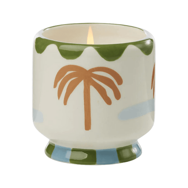 Paddywax Adopo 8oz Palm Tree Ceramic Candle - Lush Palms