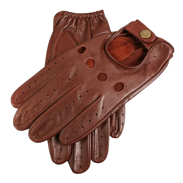 Dents Leather Driving Gloves in English Tan