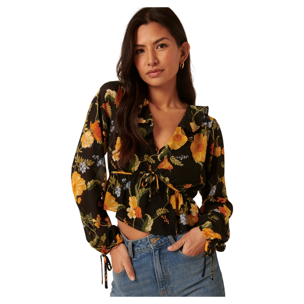 Nobody's Child Kamala Floral Ruffle Top