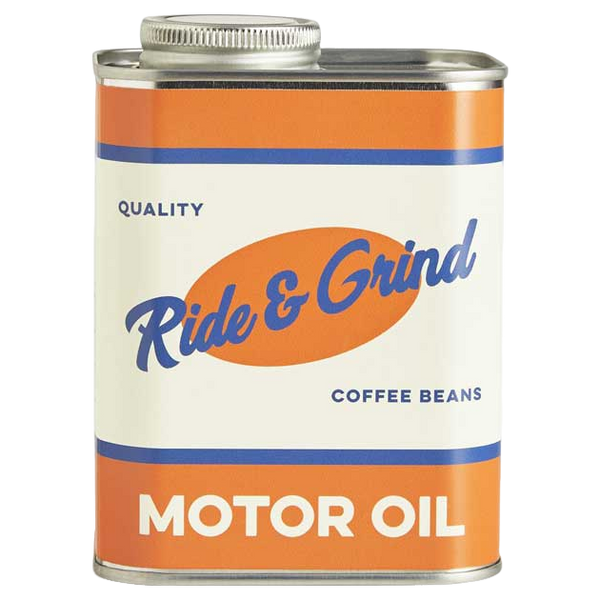 Ride & Grind Motor Oil House Espresso Tin