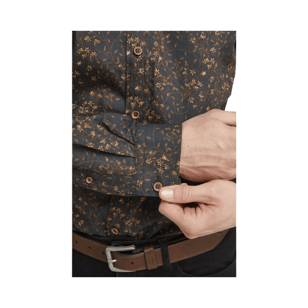 Double Two Floral Long Sleeve Formal Shirt