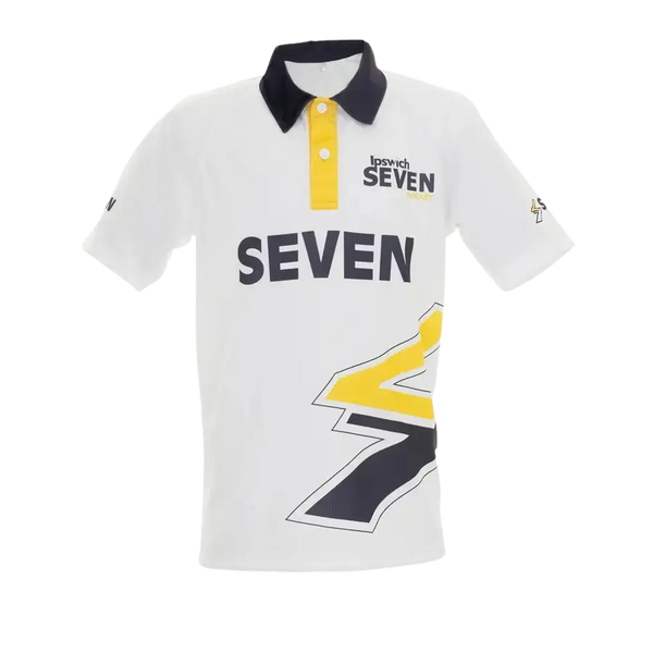 ISH Junior Polo Shirt in White - Away