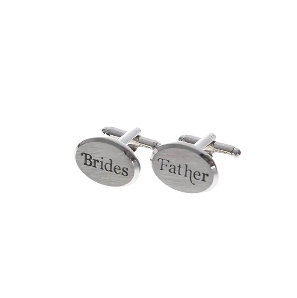 Brides Father Silver Cufflinks