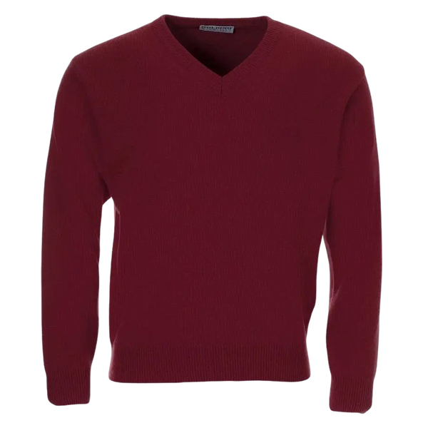 Golding Lambswool V-Neck Sweater in Poppy