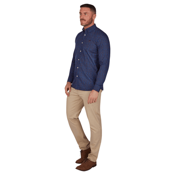 Raging Bull Ditsy Floral Print Long Sleeve Shirt