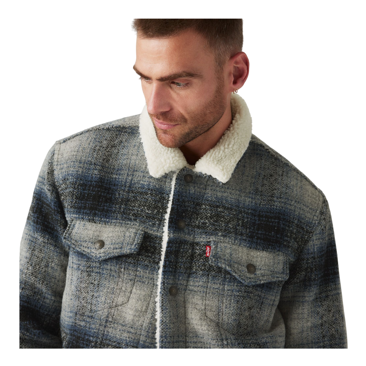 Levi s Plaid Type 3 Sherpa Truck Jacket Coes