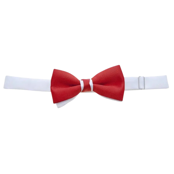 Coes Two Tone Bow Tie in Red and White for Men