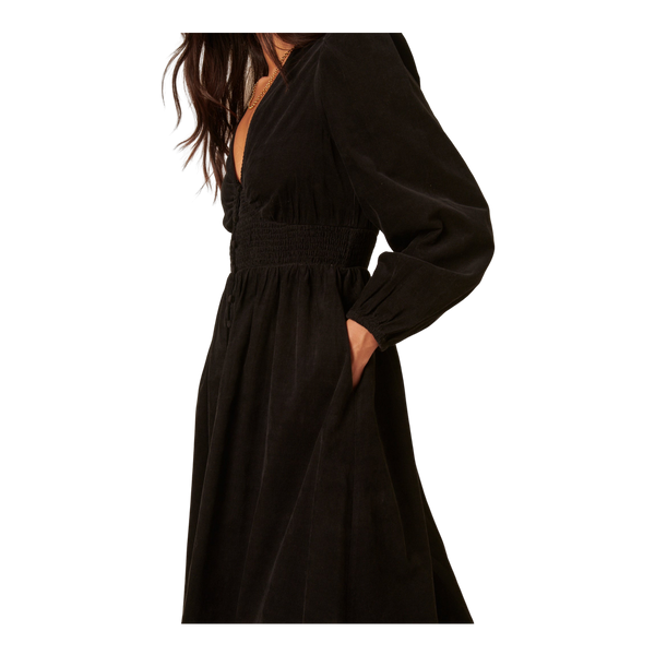 Nobody's Child Riley Shirred Waist Cord Midi Dress