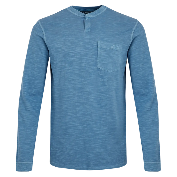 Weird Fish Mackay Garment Dyed Long Sleeve Henley T-Shirt