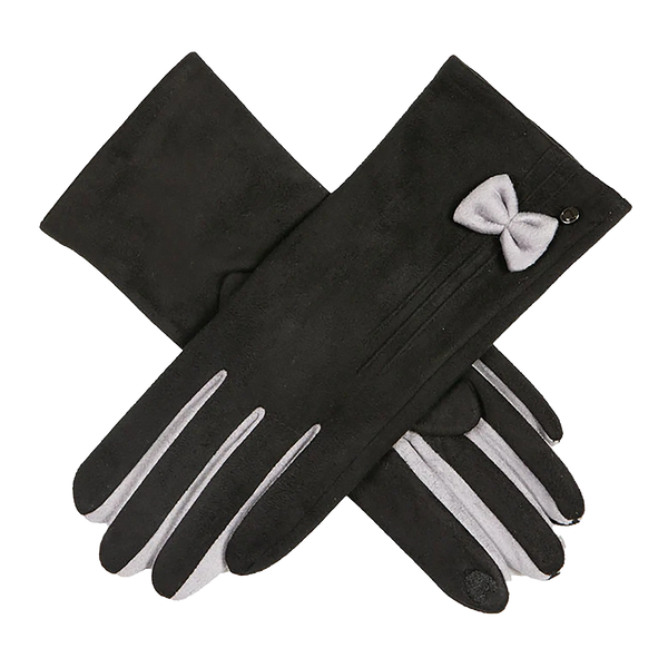 Dents Touchscreen Two Tone With Bow Gloves for Women