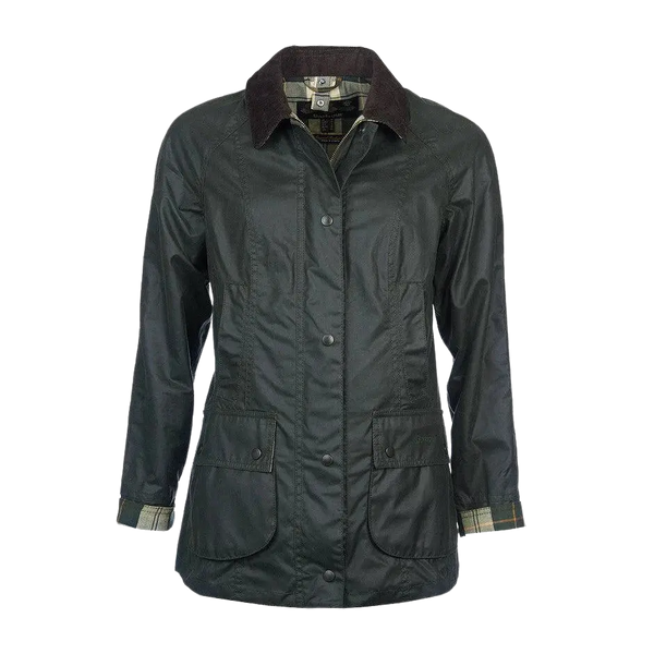 Barbour Beadnell Waxed Jacket for Women in Sage