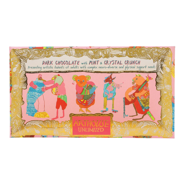 Arthouse Unlimited Hugging Animals Dark Chocolate Bar