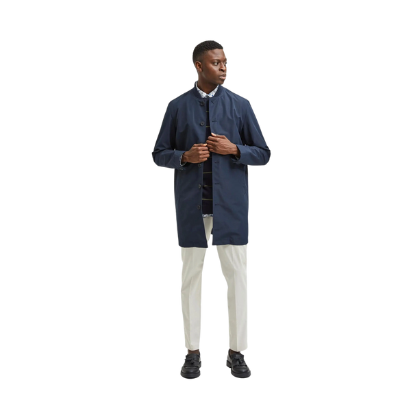 Selected Ricky Rib Collar Overcoat for Men