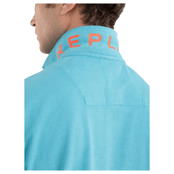 Replay Garment Dyed Cotton Polo Shirt