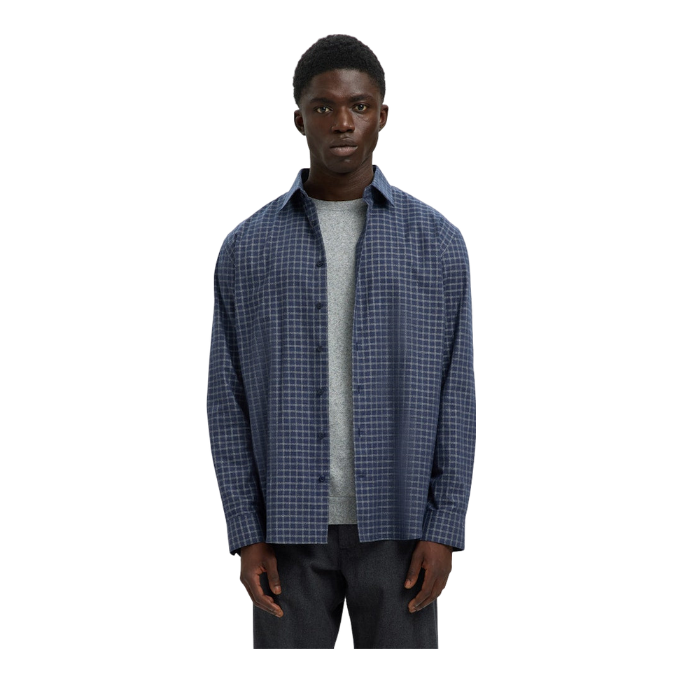 Selected Regular Leo Heather Long Sleeve Shirt | Coes
