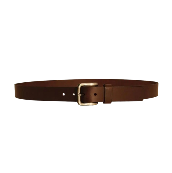 Oxford Leathercraft Leather Belt in Mid Brown