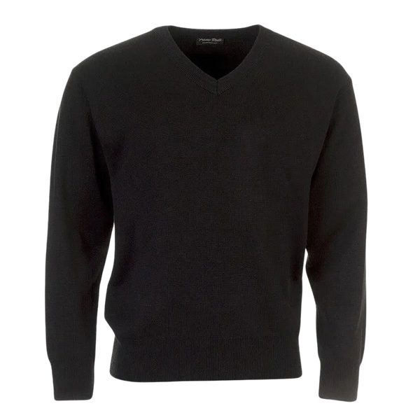 Franco Ponti V Neck Pullover for Men in Black 2XL-6XL Extra Long