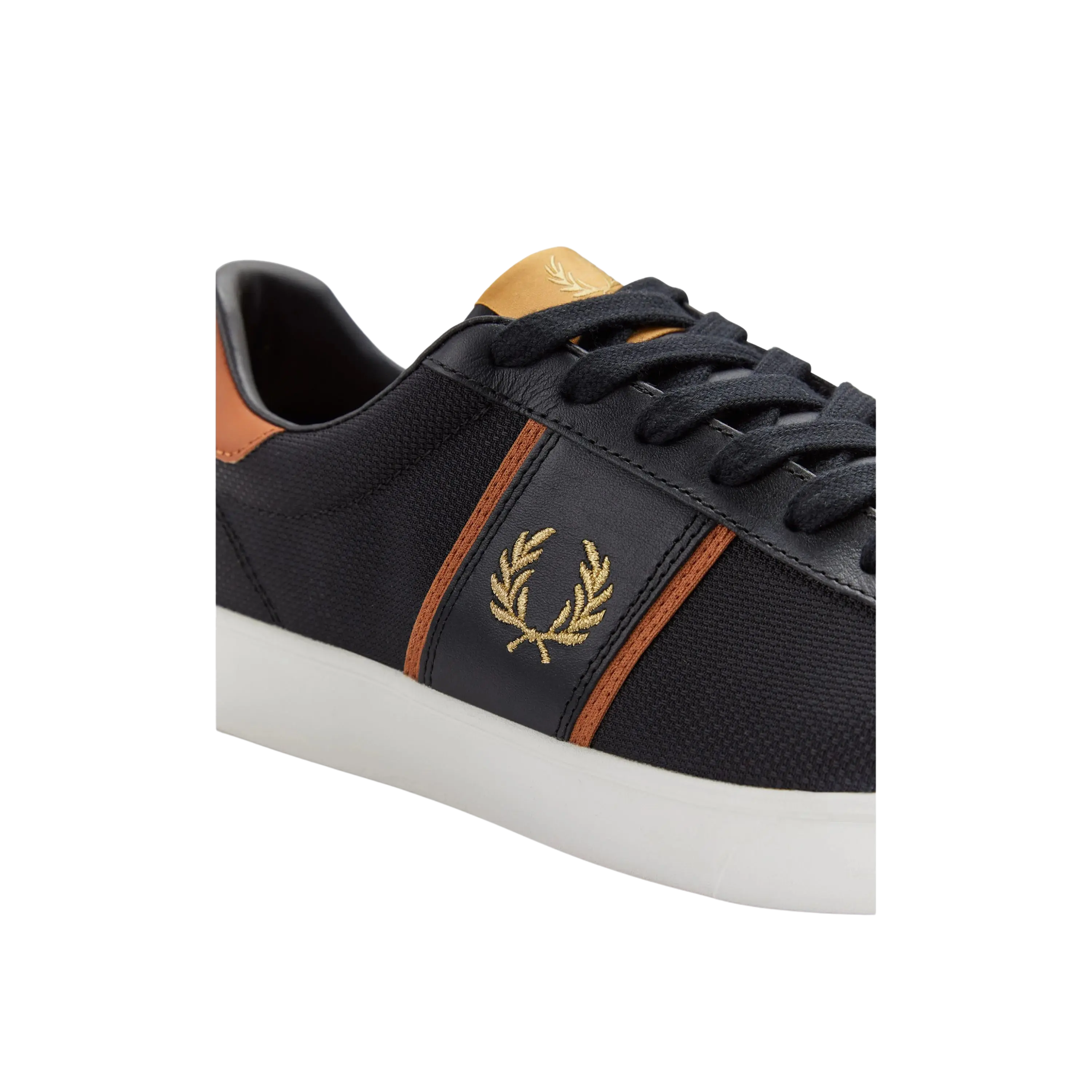 Fred perry black plimsolls hot sale
